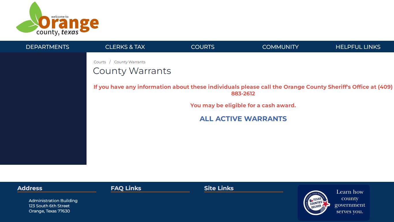 Welcome to the Official Website of Orange County, Texas ...